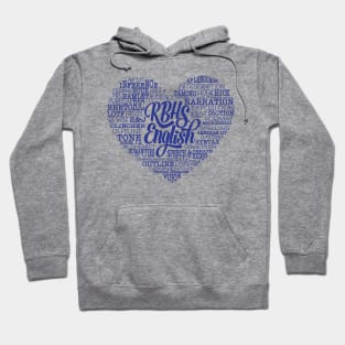 RBHS English Love Blue Text Hoodie